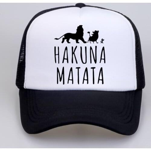 Trucker Caps Lion King Funny Hat Cap Men Pumba Hakuna Matata Baseball Cap Cool Summer Mesh Net Trucker Cap Hat for Men