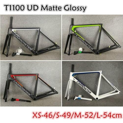 CARROWTER V3Rs Disc carbon Road Bike Frames T1100 UD Matte Glossy Disk Bicycle Frameset with 46 49 52 54cm for Your Selection