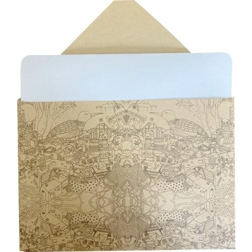 100pcs Wooden Peg Envelope Scrapbooking Kawaii Stationery Gift Wedding Invitation stationery Vintage supply office Free shipping