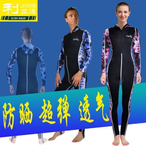 Swim Stinger Suit Brand Upf 50+ Lycra Dive Skin Snorkeling Surf Waterski Anti-uv Wear 2 Piece Full Body With Caps Hood Men Women