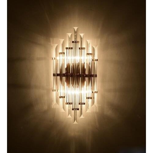 Led e14 Nordic Iron Crystal Designer LED Lamp LED Light Wall lamp Wall Light Wall Sconce For Bar Store Foyer Bedroom