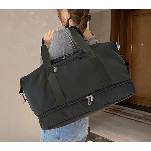 Summer Mens And Womens Large-capacity Travel Bag Fashion Trend Solid Color Handbags
