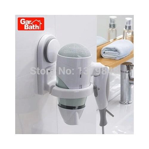 Wall mounted hair dryer holder with Suction cup in bathroom storage holders & rack