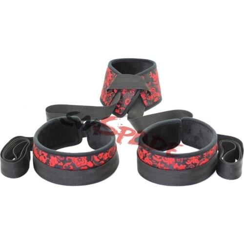 New Arrival Fantasy Adult Sex Cosplay Neck Collar to Restraint Wrist Hand Cuff SM Bondage Kit For Couple Sex Game Fetish