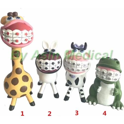 New arrival Cute animals Orthodontic dental clinic ornaments Teeth desktop showcase decoration Clinic decorations