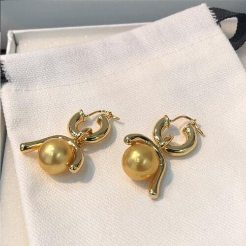 New fashion hot brand luxury exquisite jewelry lady ring earring pearl gold earrings wedding banquet party earrings jewelry girl