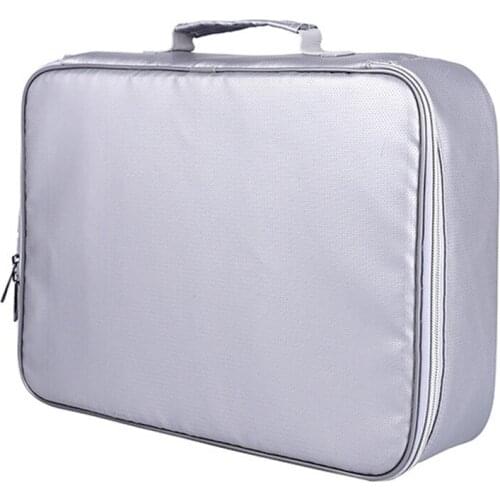 Fireproof Waterproof Document Bag, 4-Layer Storage Bag Set with Code Lock, for A4 / A5 Files Passport
