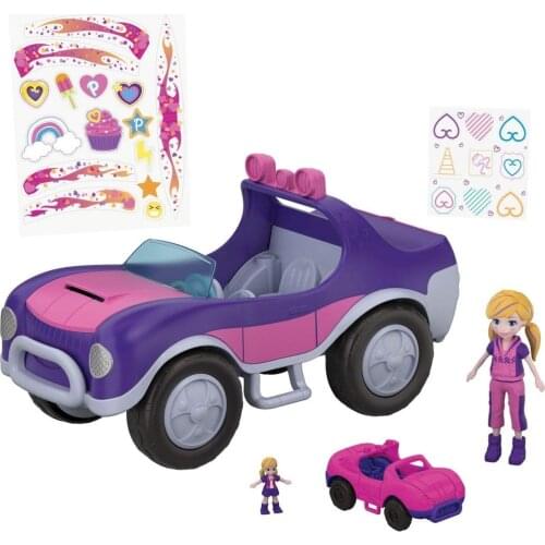 Polly Pocket Luxury Car Travel Package Mini Cars Toys Utility Vehicle Carry Accessories for Kids Toys Birthday Gift FWY26
