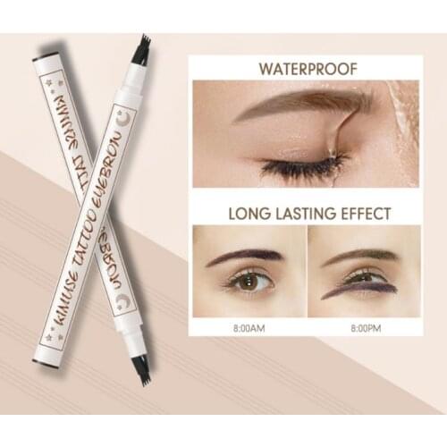 24Hours Tattoo Eyebrow Tint Pen Four-prong Head Rich Color Thin Natural Wild Eyebrows Drawing Long-lasting Cosmetic Makeup TSLM2