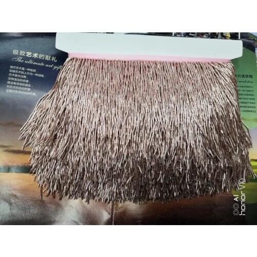 Handmade 15cm wide beaded fringe trimming,5yard, about 270 beads threads/yard