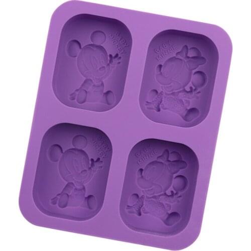 4 Even Mouse Silicone Cake Mold Handmade Soap Mold XG696