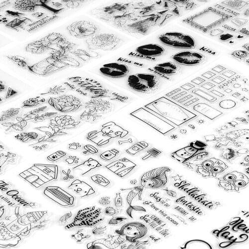 1pc Creative Transparent Stamp Silicone Seal Scrapbooking Photo Album Paper Card DIY Craft Album Diary Tools