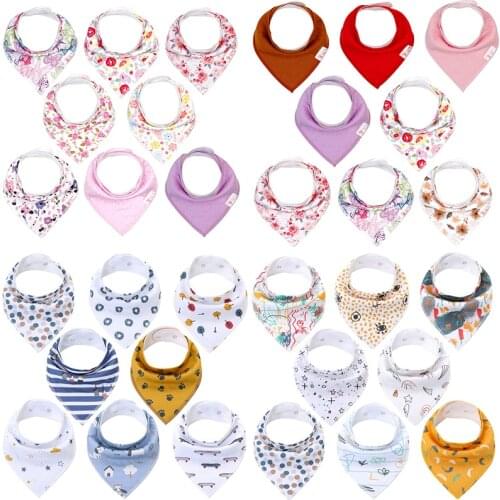 Baby Bandana Drool Bibs 8 Pack Organic Absorbent Soft Cotton Drool Bibs for Teething Feeding Unisex Baby Shower Gift Set Stuff