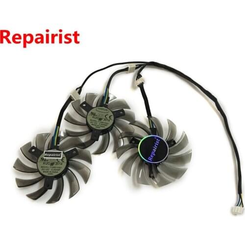 3pcs/set PLD08010S12HH T128010SU HD7950 HD7970 GPU Cooler Fan For GIGABYTE GV-R795UD-3GD GV-R795WF3 GV-R797OC-3GD Video Cooling