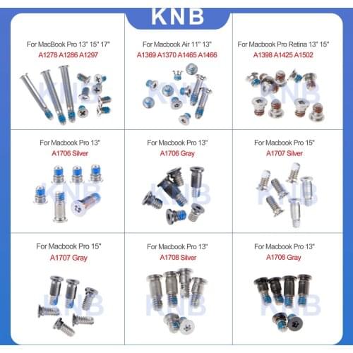 Laptop Bottom Case Screw For Macbook Pro Retina A1278 A1286 A1297 A1398 A1425 A1502 A1534 A1706 A1707 A1708 Air A1369 A1466 Set