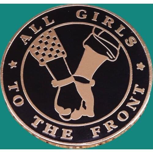 All Girls To The Front Feminist Enamel Pins Brooch Collecting Circle Lapel Badges Men Women Fashion Jewelry Gifts Adorn Backpack