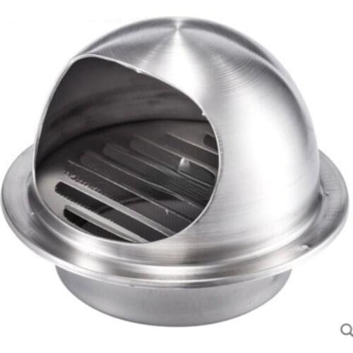 60 mm ~ 300 mm stainless steel exhaust hood, Wall wall vent cap,Air Vent Bull Nose Bathroom Extractor Outlet Grille Louvres