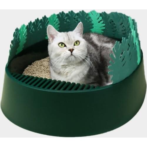 Cat supplies cat litter box anti-splash semi-enclosed cat toilet large sand box deodorant deodorant cat poop basin