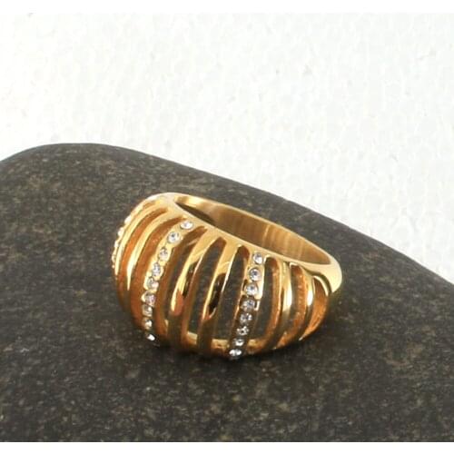 Stainless Steel Jewelry Gold Color Rings Wholesale For Women Fashion Gift Newest RBJHCFBF