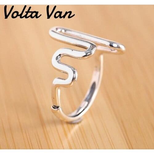 Volta Van Women Geometric Rings 925 Sterling Silver 2021 New Fine Jewelry Elegant Trendy Design Fashion Concise Opening Rings