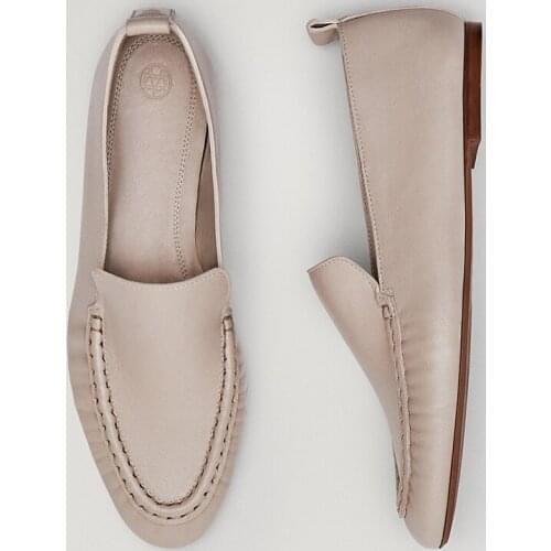 SOUTHLAND SS England Style Office Lady Pleating Real Leather Slip-On Loafers Women Shoes Woman Women Shoes Women Flat Shoes