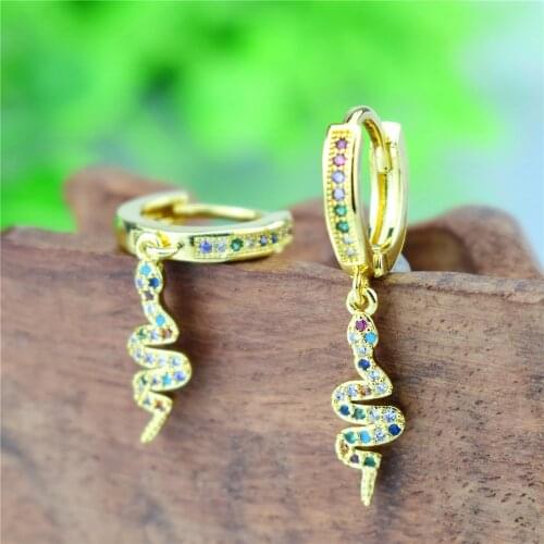 Women Earrings Zircon Inlaid Snake Earrings Simple Banquet Wedding Earrings Designed for Women Birthday Gift for Girlfriend