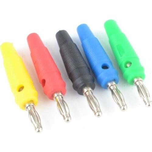 10pcs Nickel Plated 4mm Banana Plug FOR Probes BINDING POST CONNECTOR