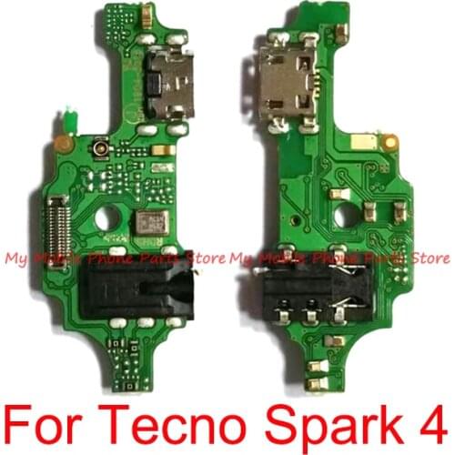 5 PCS Original USB Charging Port Dock Connector Board Flex Cable For Tecno Spark 4 Spark4 Charge Charger Port Replacement Parts