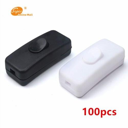 100pcs 303 Switch Halfway Rocker Push Button Rocker Switch Table Lamp Online Switchs Black White Car Compurte Appliances DIY