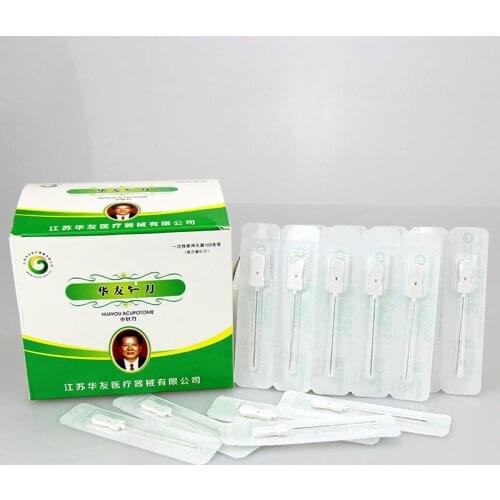100 pcs huayou accupuncture massage Disposable knife Needle Ultra Micro Needles 0.4/0.5/0.6/0.8/1.0mm