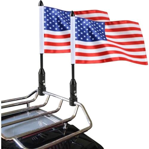 Motorcycle Saudi Arabia Flag Banner Pole For Harley Sportster XL 883 1200 Touring Honda Goldwing CB VTX GL Mount Luggage Rack