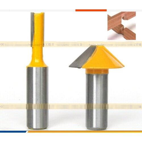 2pcs/set V type cutter door plate combination carving edge milling machine of the sliding door