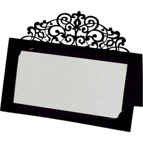 50pcs/pack 12*12cm Laser Cut Hollow Lace Seat card Vintage Table Number Name Card Place Cards Wedding Birthday Party Decoration