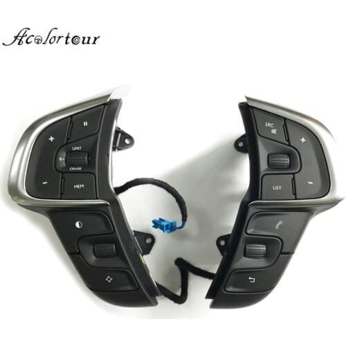 Steering wheel control button cruise with speed limit phone volume switch multifunction button for citroen C4 DS4