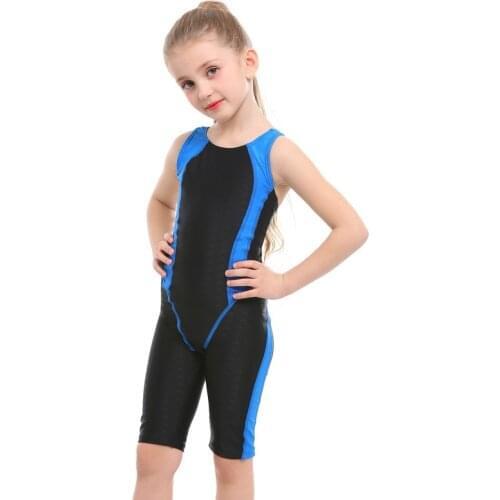 Children Swimsuit Girls Sport One Piece Swimwear Professional Competition Swimsuit For Girls Knee Womens Swimsuits Bathing Suit