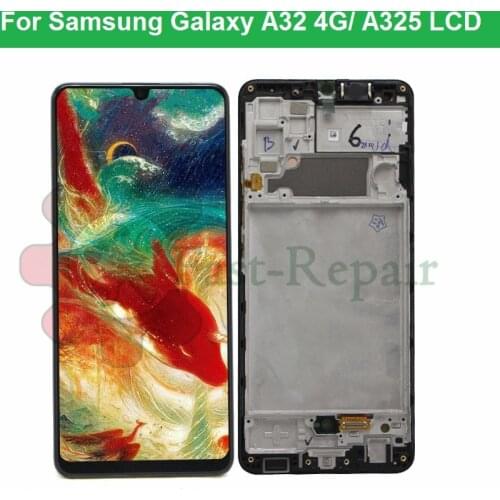 Original 6.4'' AMOLED Display for Samsung Galaxy A32 A325 A325F SM-A325F LCD Touch Screen Digitizer Assembly for a32 4G LCD