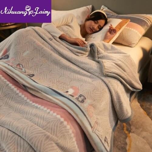 Double-sided flannel blankets, bed sheets, coral fleece blankets, summer thin office lunch breaks, blankets and quilts