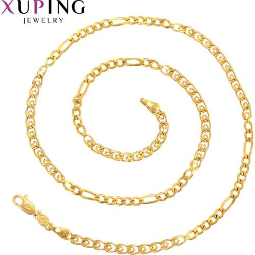 Xuping Elegant Vintage for Women Necklace Romantic Style Pure Gold Color Plated Jewelry Accessories Family Gifts 45670