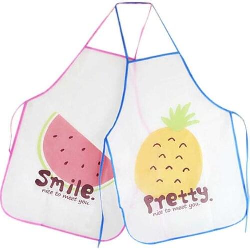 Cute Fruit love Pattern Cotton Apron Adult Bibs Home Cooking Baking Coffee Shop Cleaning Aprons Kitchen Accessories Random Colo