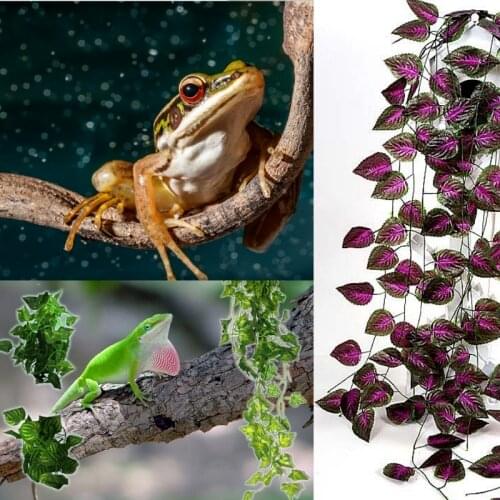 1PC Artificial Vine Lizard Habitat Reptiles Vivarium Simulation Design Terrarium Decor reptile decor