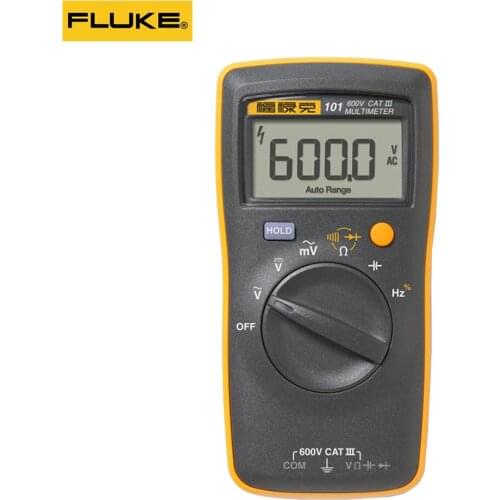 FLUKE 101 101KIT Mini Pocket Handheld Digital Multimeter Ohm Auto Range AC/DC High Precision Current Voltage Resistance Tester