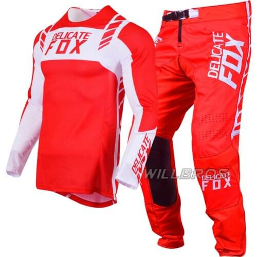 Hot Selling 2021 Delicate Fox Flexair Mach Jersey Pants Motocross Motorbike Racing Suit Mountain Bicycle Offroad Gear Set Mens