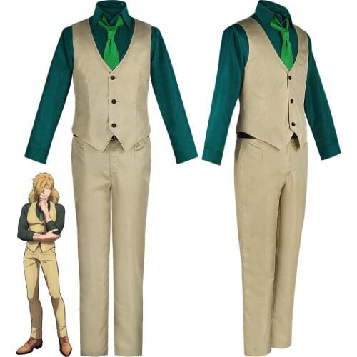 Inugami Kohachi Cosplay Costume Men Women Vest Shirt Pants Japanese Anime Kemono Jihen Tanuki Costumes Adult Uniform Set
