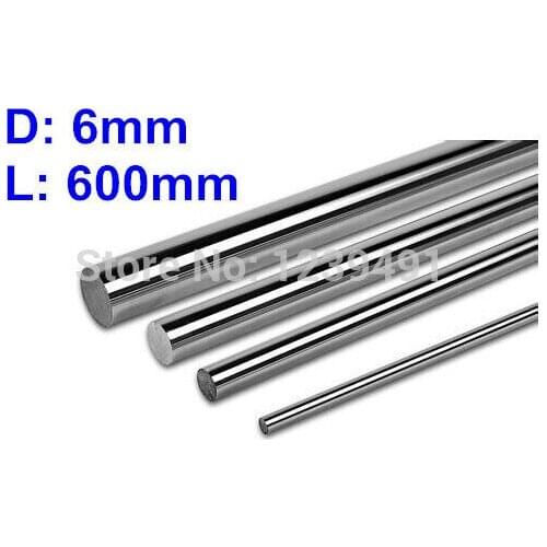 4pcs 6mm L600mm Linear round shaft