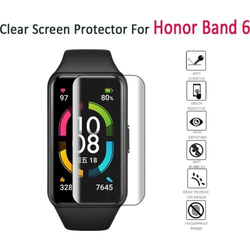5 pcs TPU Soft Screen Protector For Huawei Honor Band 6 Smart Watch Clear Guard Cover Skin Film For Honor Band6