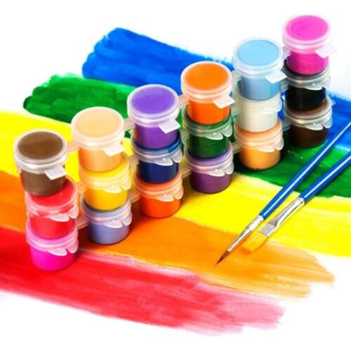 Acrylic Paint Set Color Paint For Fabric Clothing Nail Glass DIY Drawing Painting For Kids Handmade Waterproof Art Materials