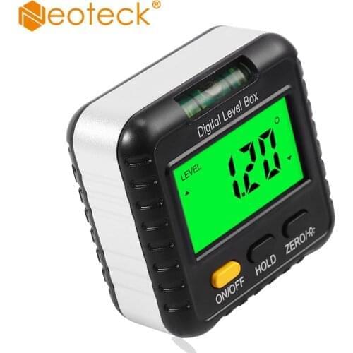 Neoteck Digital Level Box Protractor Angle Finder Level Gauge Bevel Gauge Inclinometer With Magneti Based Backlight Level Bubble