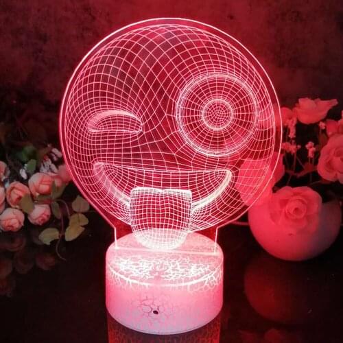 Expression and Smiling Face Night Light For Home Table Bedroom Lamp Lights Led Living Room Decoration Cute Mood Child 3D Light