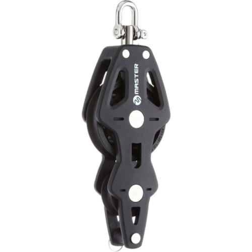 Sailboat Dinghy 35mm 1 3/8" Single Swivel Shackle, Fiddle, Becket Block Small Boat Block Master BP-3520F
