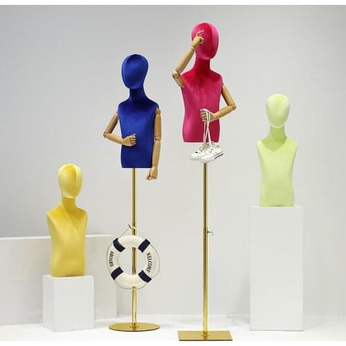 3-4year Wood Arm Color Hand Mannequin Body Stand Dress Child Sewing Model,Flexible Women,Adjustable Rack,Doll 1PC D406